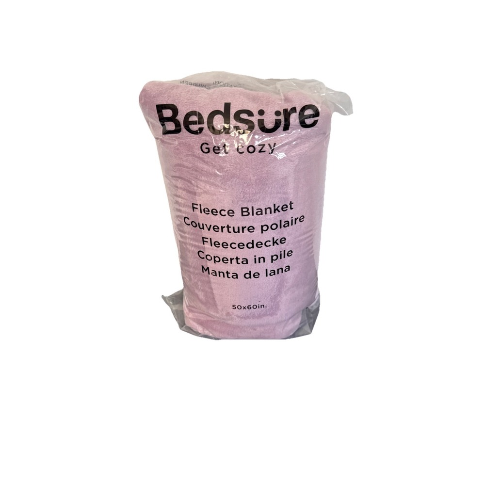 New Bedsure Purple Fleece Blanket Kids Adult Living Room Bedroom Size 50" X 60" - Picture 3 of 4